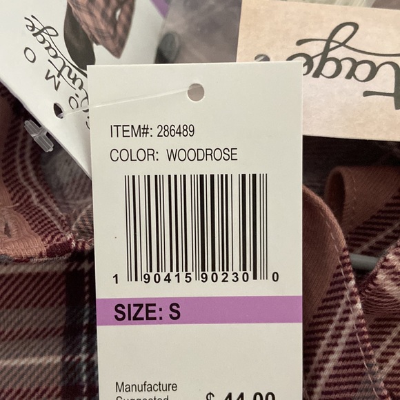 NWT Como Vintage Plaid Button Up Top Size Small - Picture 8 of 10